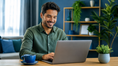 Pessoa acompanhando investimentos no Tesouro Direto pelo notebook